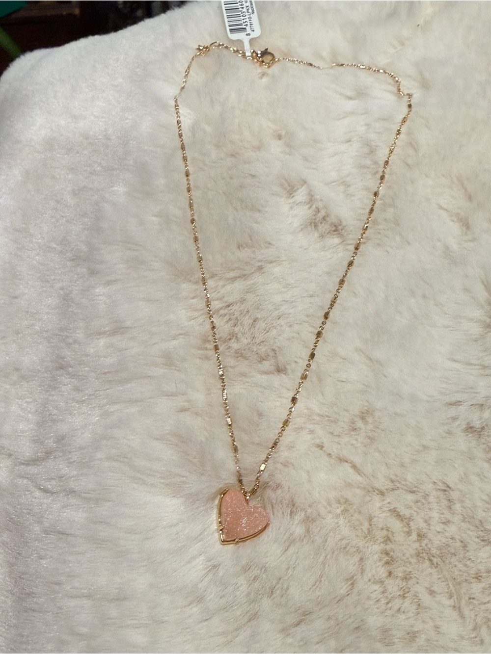 Kohl's Gold-Tone Chain Necklace with Pink Heart Pendant